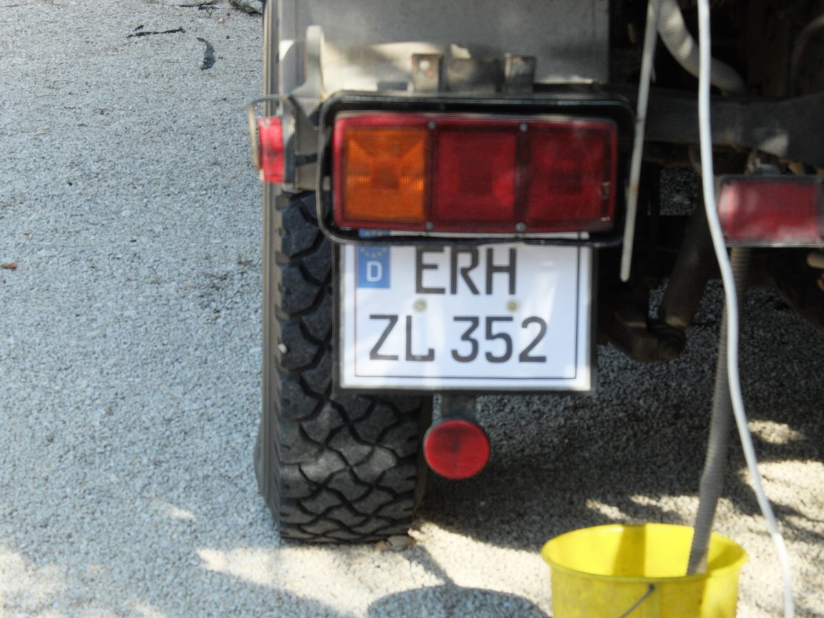 Ersatz Nummernschild