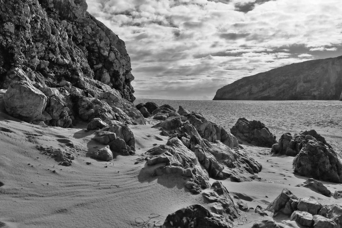 Strand und Landschaft