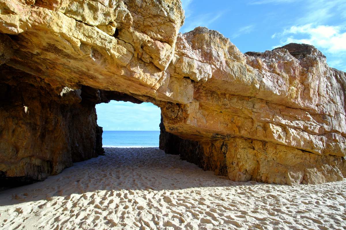 Strand und Landschaft