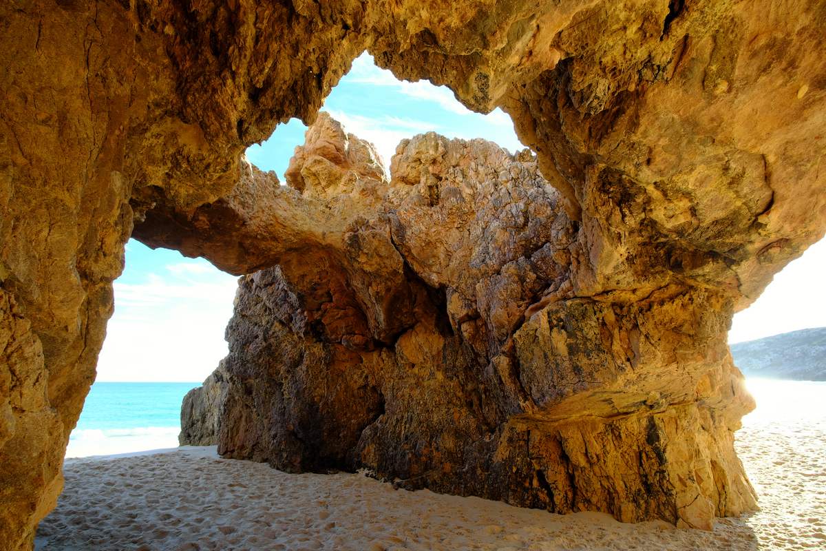 Strand und Landschaft
