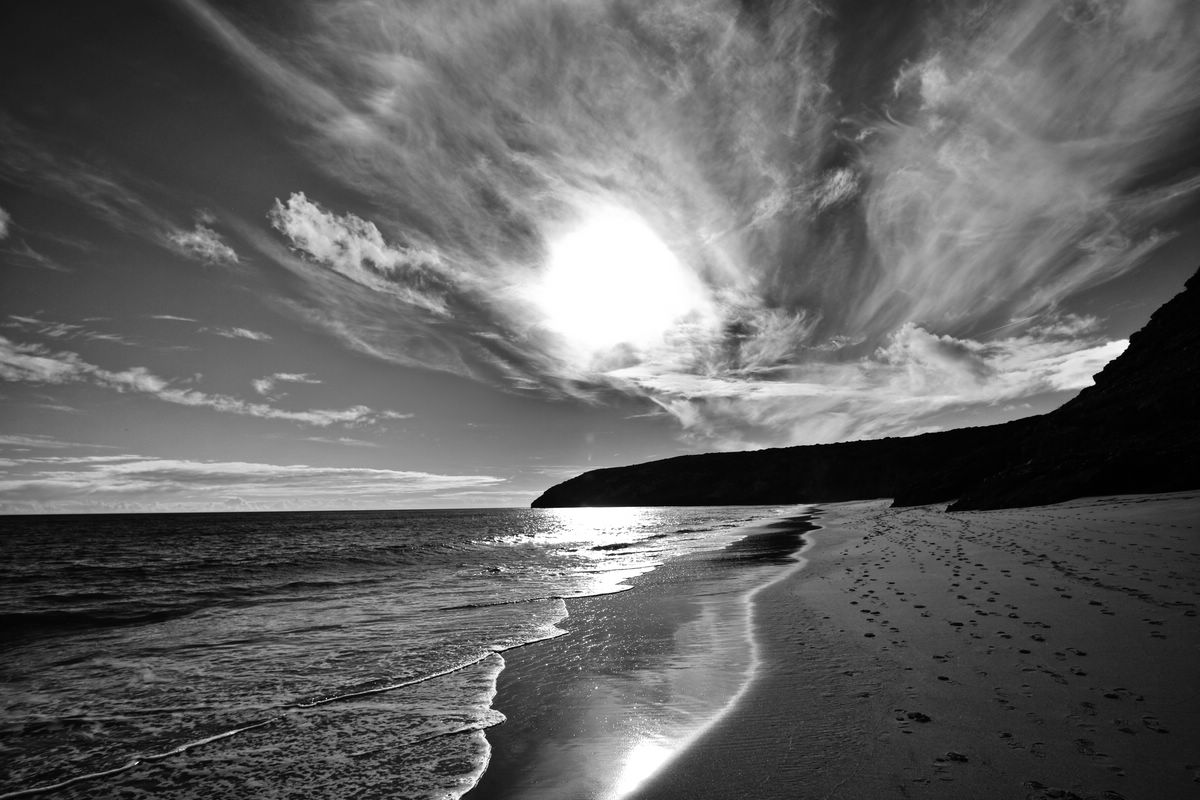 Strand und Landschaft