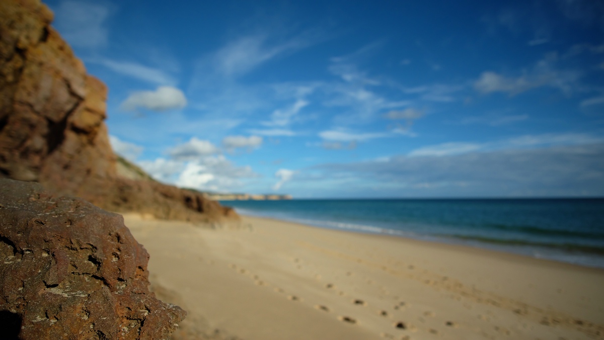 Strand und Landschaft