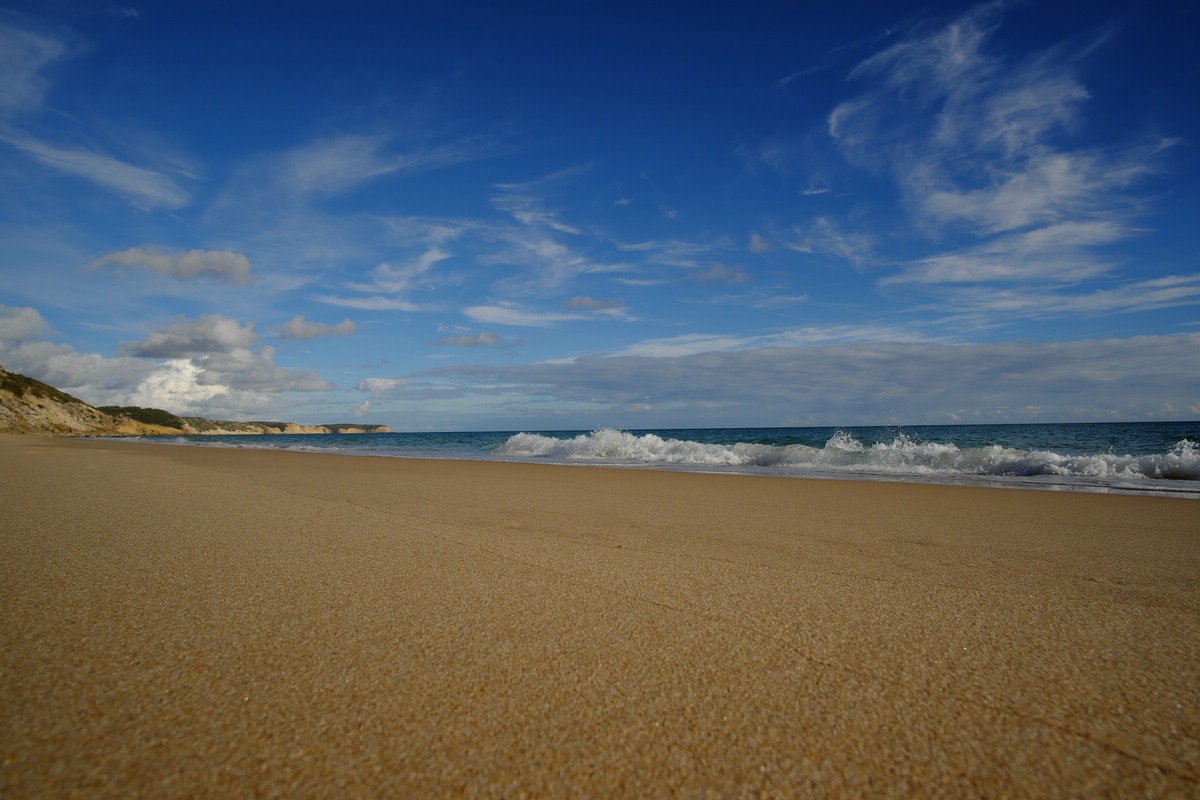 Strand und Landschaft
