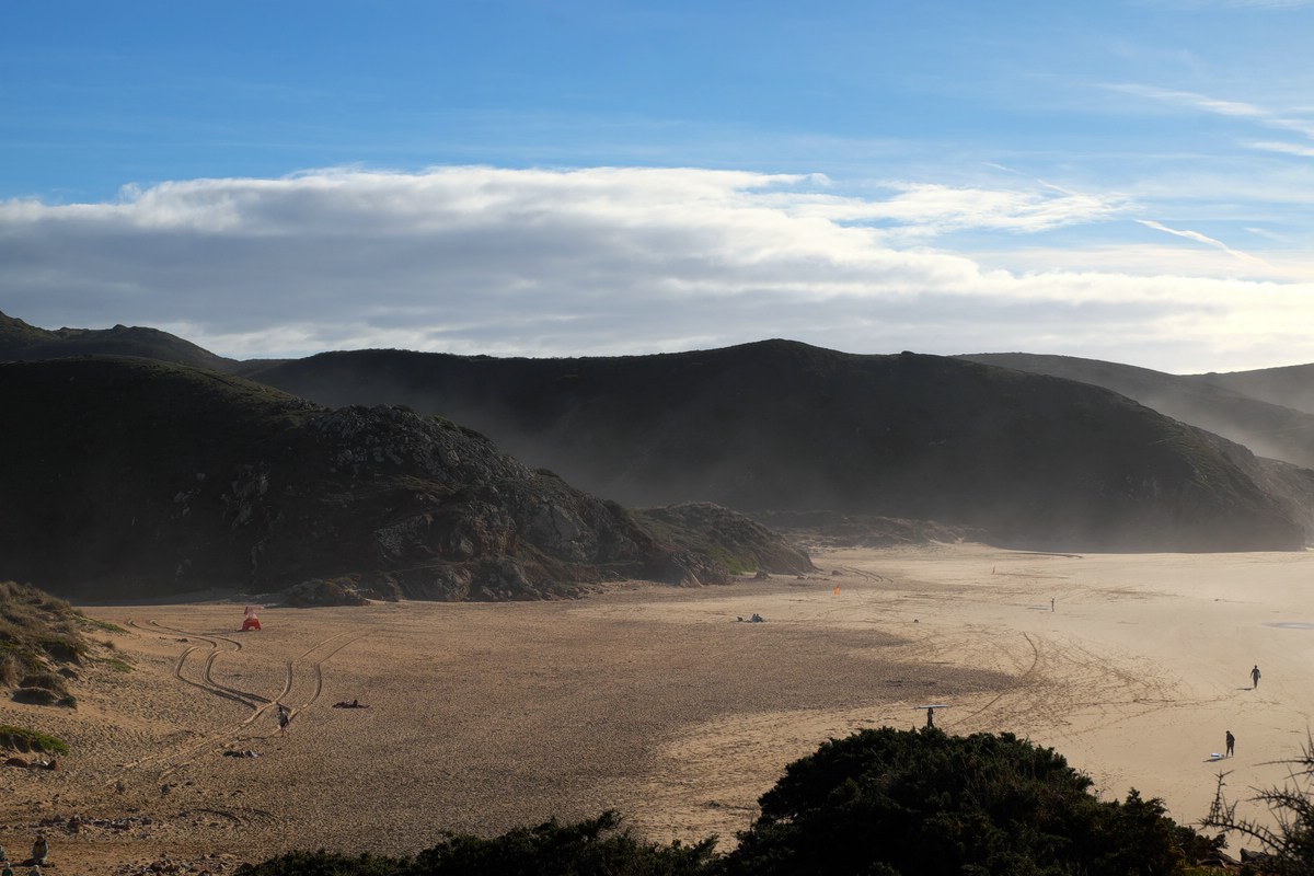 Strand und Landschaft