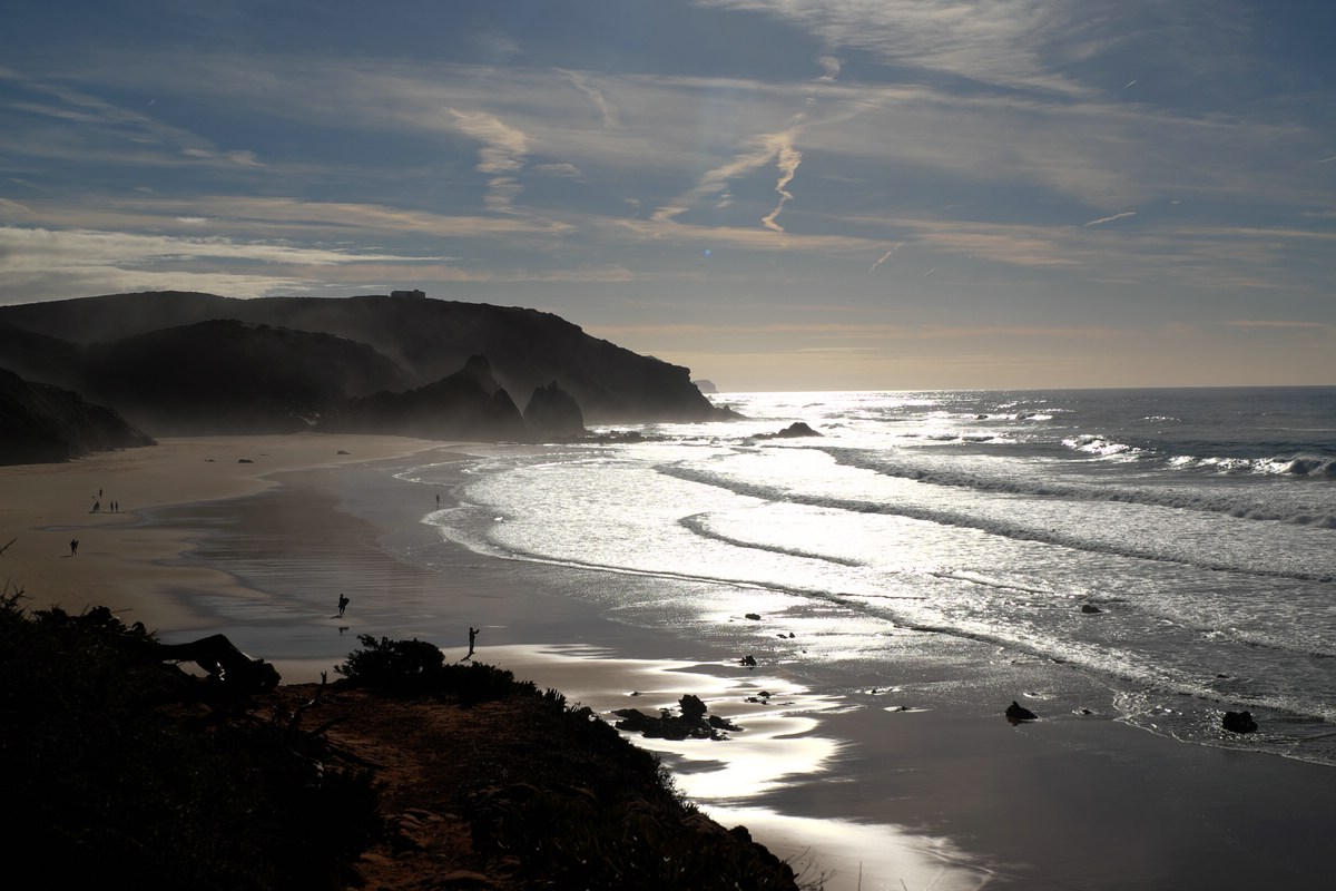 Strand und Landschaft