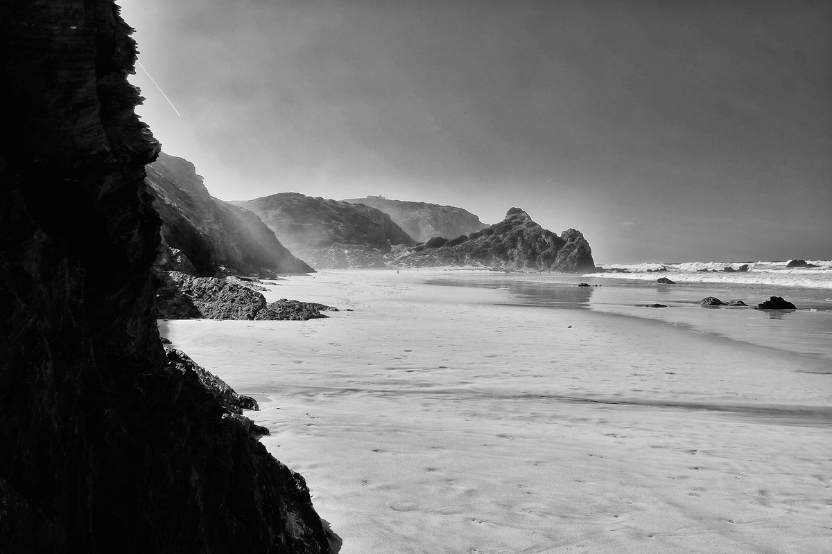 Strand und Landschaft