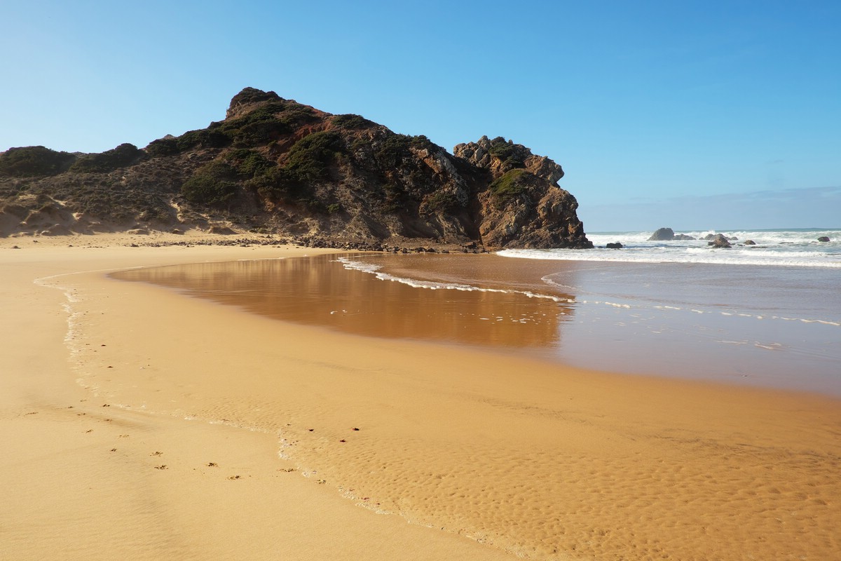Strand und Landschaft