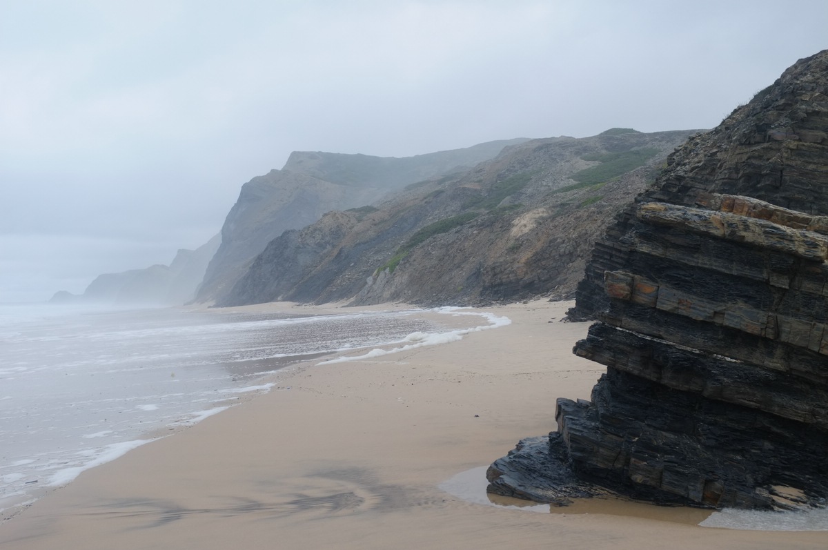Strand und Landschaft