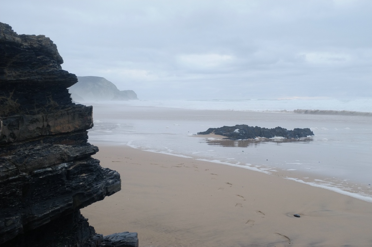 Strand und Landschaft