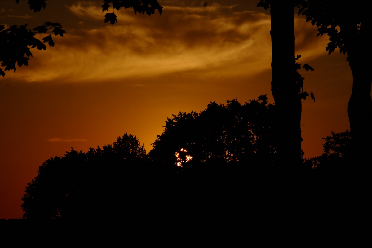 Stellplatz Sonnenuntergang